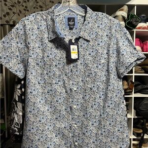 Nautica Blue Floral Blouse